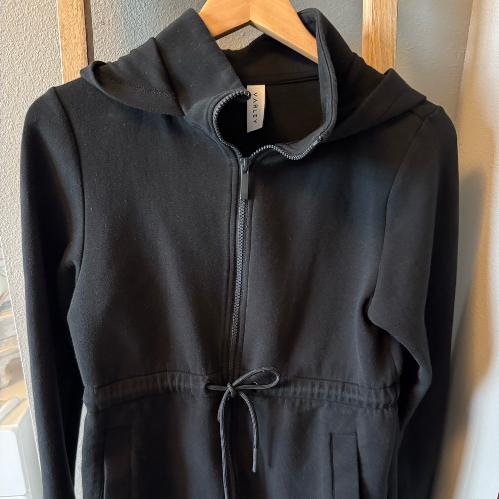 Varley Black Zip Front Hooded Jacket Women’s Small